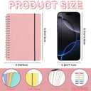 4 Pack Small Spiral Notebooks 3.5 x 5.5 in College Ruled, Mini Spiral Notebook, Waterproof 80 Sheets/160 Pages, Pocket Notebook with 120 Pcs Sticky Index Tabs for Home Office College School