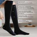LEVSOX Viscose Made from Bamboo Compression Socks for Pregnant Women 20-30 mmHg Knee High Cute Mens Supports Socks for Travel Small