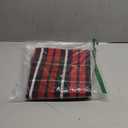 Buffalo Plaid Outdoor Rug Christmas Door Mat Christmas Decor Welcome Rug Cotton Hand-Woven Layered Door Mats for Front Porch, Kitchen, Farmhouse, Entryway (27.5"x43", Red/Black/White)