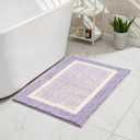 CozeCube Bath mats for Bathroom Non Slip, Fluffy Absorbent Microfiber Bath mat Washable, Aesthetic Bathroom Rugs, Small Purple Bath mat, Lavender, 24" x 16"