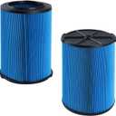 VF5000 Standard Wet/Dry Vac Filter 3-Layer Filters Replacement Filter, for Ridgid 5-20 Gallon Wet Dry Vacuum Cleaners, for Ridgid VF5000 Standard Wet/Dry Vac Filter, 2 Pack