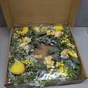 Beinhome 26 Inch Tulip Wreaths for Front Door, Handmade Spring Summer Artificial Wreath with Yellow Tulip and Greenery, Perfect Wreath for Outdoor Home Party Wall Window Decor pack of 3