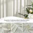 20 ft x 10 ft Wrinkle Free Beige Backdrop Curtain for Parties, 4 Panels 10ft Polyester Beige Photo Backdrop Drapes for Graduation Birthday Wedding Party Stage Curtains