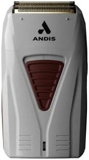 Andis TS-1 17235 Pro Foil Lithium Titanium Foil Shaver, Cord/Cordless, Smooth Shaving Cordless Shaver with Charger, Gray