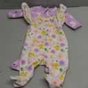 Simple Joys by Carter's Baby Girls' Cotton and Fleece Footed Sleep and Play, Pack of 2 (Newborn, Purple Llama/White Floral)