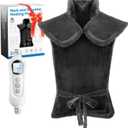 Heating Pad for Neck Shoulder and Back, Valentines Day Gifts for Her Him, Birthday Gift for Women Men Mom, Deeper Pain Relief,Large Weighted Heat Pad, ETL Certified, Gray (24"x37")