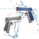 2 Pack Water Gun Squirt Guns for Kids - Mini Water Blaster Soaker 100cc Capacity Water Pistol Toys, Ideal Summer Gifts for Swimming Pool Beach Outdoor Water Toys for Boys Girls (Blue Gray)
