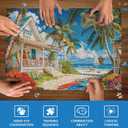 Noceba 500 Piece Puzzles for Adults, Beach Cottage Puzzles for Adults 500 Pieces, Summer Beach Leisure Jigsaw Puzzles, Challenging Ocean Jigsaw Puzzle as Home Decor