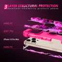 Miqala Compatible with iPhone 16 Pro Max Case,Glow in The Dark Three Layer Heavy Duty Shockproof Hard Plastic Bumper+Soft Silicone Protective Case for iPhone 16 Pro Max 6.9 inch,All Purple