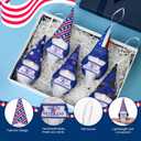 Jenaai 5 Pcs Patriotic Gnomes Ornaments Veterans Gifts Bulk with Appreciation Cards Tree Hanging Gnomes Plush for Holiday Patriotic Party Office Xmas Tree Home Decor