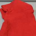 Tanming Womens Cardigan Sweaters Soft Chunky Knit Top Short Sleeve Button Loose Outerwear Sweater (Large, Red)