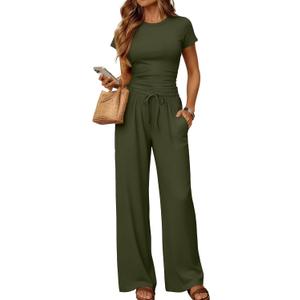 LILLUSORY Sweat Sets for Women Airport Travel Two Piece Matching Lounge Set Sweatsuit Outfit Small