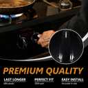 316442513 Stove Knob Black Gas Oven Range Control Assembly Compatible with Frigidaire, Kenmore, Sears Burner (4PACK)