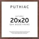 puthiac 20x20 Solid Oak Wood Picture Frame, Walnut, 1 Pack