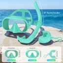 Snorkeling Gear for Adults, Snorkel Set Adult, Scuba Diving Mask, Panoramic View Anti-Leak Anti-Fog Dive Swimming Goggles Tempered Glass Panoramic Wide View Travel Portable Foldable