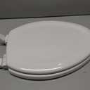 KOHLER Stonewood Quiet-Close, Elongated Toilet Seat Soft Close, Durable Wood, Easy Installation, Universal Fit, Home Essentials, White Finish, K-20466-0