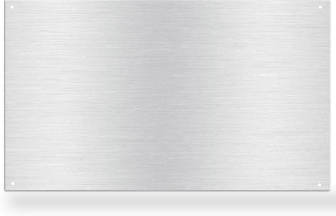 12" By 30" Stove Backsplash Splatter Guard Range Hood Back splash Wall Shield Metal Panel, Easy Clean and Install, Stainless Steel (12" x 30")