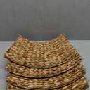 MIXUMON Handmade Water Hyacinth Christmas Tree Collar 24"  Rustic Basketweave Tree Base Cover, Eco-Friendly Skirt Alternative with Cord Cut-Out (Natural)