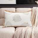 BirdNest Fall Pillow Covers Pumpkin Throw Pillowcase Pack of 2 Thanksgiving Decoration Embroidery Modern Jacquard Couch Cushion Covers for Autumn Fall Decorations (Pumpkin,12x20 Inch)