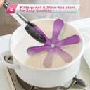 IPOW Festive Silicone Tree Trivet Set for Hot Pots & Pans - Heat-Resistant, Space-Saving Holiday Kitchen Decor & Practical Gift (Dishwasher Safe) Purple