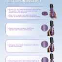 Cordless Curling Iron Brush,4 In1,8000mAh,4 Temp Setting,1/1.5 inch Portable Mini Travel Hot Comb,Rechargeable Hair Curler Cordless with 200 Million Negative Ions,Dual Voltage (Purple)