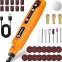 HARDELL Mini Cordless Rotary Tool 3.7V, 5-Speed and USB Charging with 35 Accessories, Multi-Purpose Power Rotary Tool for Sanding, Polishing, Drilling, Carving, Engraving, DIY Crafts