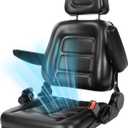 Ergonomic Tractor Seat, Universal Forklift Seat, Lawn Mower Seat, Adjustable Headrest & Armrests Safety Belt System