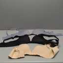 3Pk Size 38C Women's Bras In Black, Nude And Blue With Ruffle Design