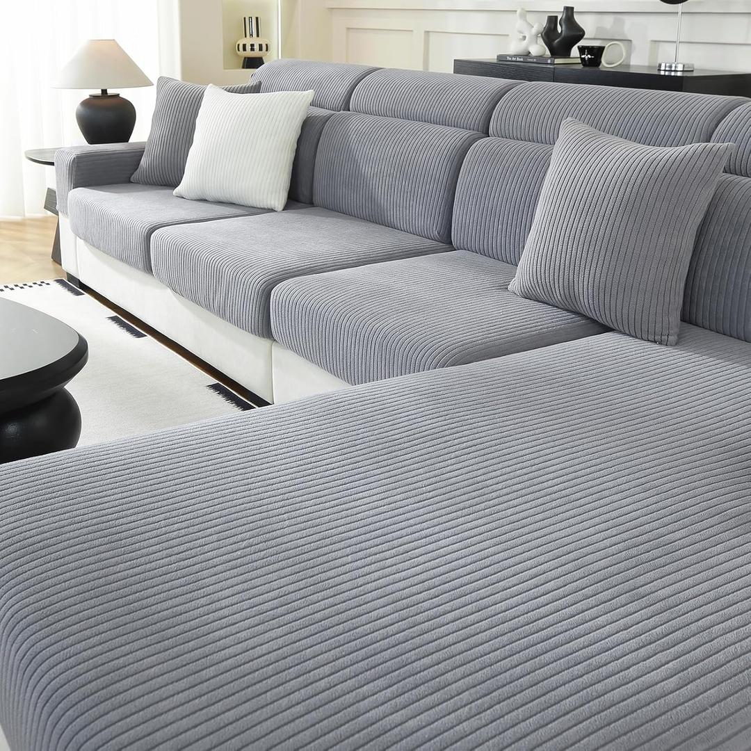 Sectional Couch Covers,Stretch Sofa Covers,Couch Covers for Washable,Soft Couch Cushion Covers,Anti Slip Furniture Protector for Pets(Dark Grey,1 Seaters) Sectional Couch Covers,Stretch Sofa Covers,Couch Covers for Washable,Soft Couch Cushion Covers,Anti Slip Furniture Protector for Pets(Dark Grey,1 Seaters)