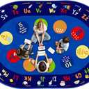 Large Oval Classroom Rug, 69Ft ABC Rugs for Kids Playroom, Education Classroom Carpet Elementary for Learning Alphabet, Numbers, Words, Area Preschool Playmat for Daycare Kindergarten