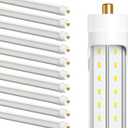 75w 8ft Led Bulbs, 9500lm 5000k 8' Led Bulb, V Shaped Clear Cover T8 Led Tube Lights 8ft, T8 Led Bulbs 8 Foot, 8' Led Replacement for T8 T10 T12 F96t12 Tubes