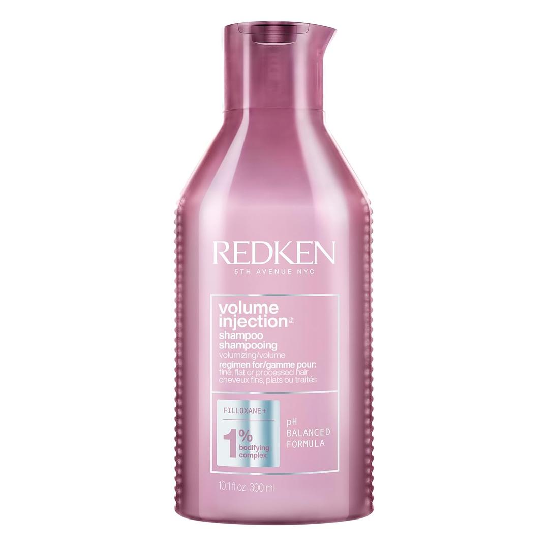 Redken Volume Injection Shampoo For Fine Hair - Adds Lift & Body, Volumizing & Detangling Without Weighing Down, Paraben Free (10.1 Fl Oz (Pack of 1))