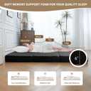 CYMULA Folding Mattress Twin, 6 Inch Memory Foam Tri-Fold Floor Bed and Futon, Twin Topper with Breathable & Washable Cover, Foldable Mattress for Guest Bed, Office Nap, Camping, Black (38" x 75" x 6")
