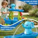 HYES Water Table Pump, Rechargeable Cordless Pump with Magnetic, Elephant Water Pump Continuous Flow, Non-Stop Summer Outdoor Outside Backyard Fun Toys Gifts for Toddlers Kids, Blue