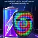 Envyvip Rechargeable LED Mask for Teen Boys & Girls, Gesture Control Halloween Costume Mask Kids Birthday Gifts, 30 Static + 40 Dynamic Cool Images