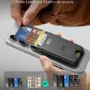 ESR Geo for MagSafe Wallet with Full Find My Functionality, RFID Blocking, 5 Cards Holder for Phone Case, Strong Magnetic Wallet for iPhone 17e/17/16/15/14/13/12 Series, Not for 13/12 Mini, Black