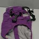 Fragralley Dog Coat with Harness Built in, Waterproof Windproof Reflective Warm Puffer Jacket, Fleece Lined Vest Winter Parka for Small, Medium, Large Dogs (Purple)