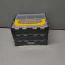 Small Parts Organizer, 6-Compartments Parts Organizer, Stackable, Removable Dividers for Hardware3 PCS,Yellow)