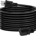 25 FT 12 Gauge Extension Cord, 12AWG 15Amp 5-15P Household AC Plug Adapter to 20Amp 5-15R, 5-20R, 6-15R, 6-20R, T Blade Outlet Power Cord.