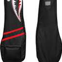 Golf Bag Rain Covers Golf Rain Bag Dustproof Waterproof Foldable Golf Protection Accessories Multi Color with Shark Design (Black)