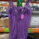 Avidlove Women Lingerie Sexy Lace Nighty V Neck Mesh Purple L