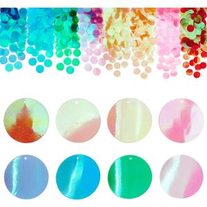 PH PandaHall 240g Large Sequins for Crafts, 8 Colors Flat Round Sequin Paillettes PVC Loose Sequins and Spangles for Embroidery, Applique, Knitting, Arts, Crafts, and Embellishment