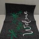 JJUYOU Outdoor Welcome Mat - Palm Trees Design, Durable Non-Slip Rubber Backing for Front Door & Indoor Entrance (1'6" x 2'4" (Rectangular))