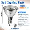 PAR30 Long Neck Halogen Flood Light Bulb, 6 Pack 120V 75W Halogen Bulbs with E26 Base, 2800K Warm White Dimmable, 3375LM High Output Brightness for Recessed & Track Lighting (Indoor/Outdoor)