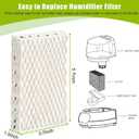 4 Pack WF813 Humidifier Filters Wick Replacement Compatible with ReliOn RCM-832 RCM-832N WF813 DH832 ProCare PCWF813 Equate EQWF813 EQ-2119-UL Duracraft DH-830 Cool Mist Humidifier Filters