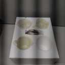 Holim Modern Brushed Nickel Bathroom Light Fixtures Over Mirror, 4-Light Vanity Lights for Bathroom, Vanity Light, Milky White Glass Shades, Wall Sconces, E26 Socket (Bulbs Not Included)