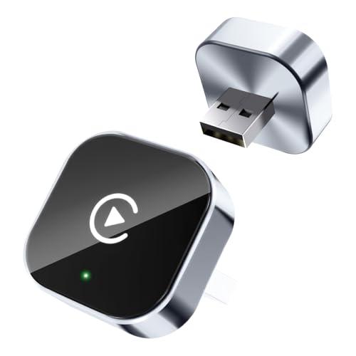 2026 Upgraded Wireless CarPlay Adapter - Fast Auto-Connect, Stable Connection, Mini Size Plug & Play Adapter for iPhone & Android Auto Compatible Cars