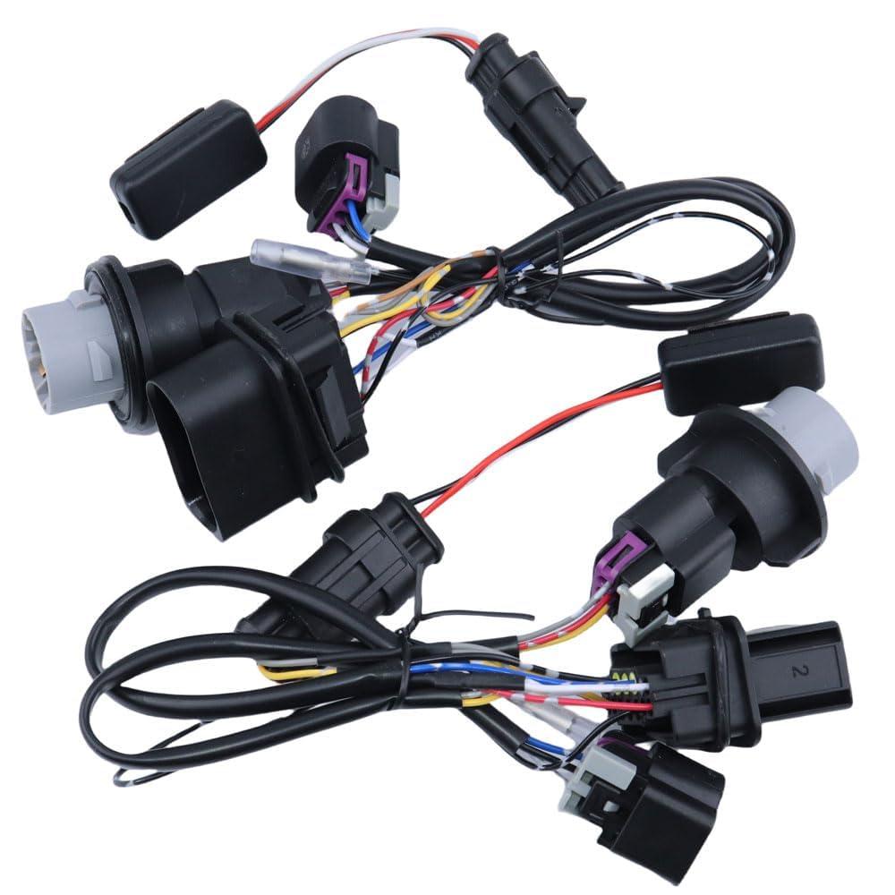 2PCS Projector Headlights Conversion Adapter Wire Harness Fit for Ram 1500 2500 3500 2013-2018, Headlights Conversion Wiring Adapter Replace for 810003