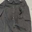 Astylish Women Lightweight Long Sleeve Button Down V Neck Denim Shaket Shirts Loose Blouse Top XS