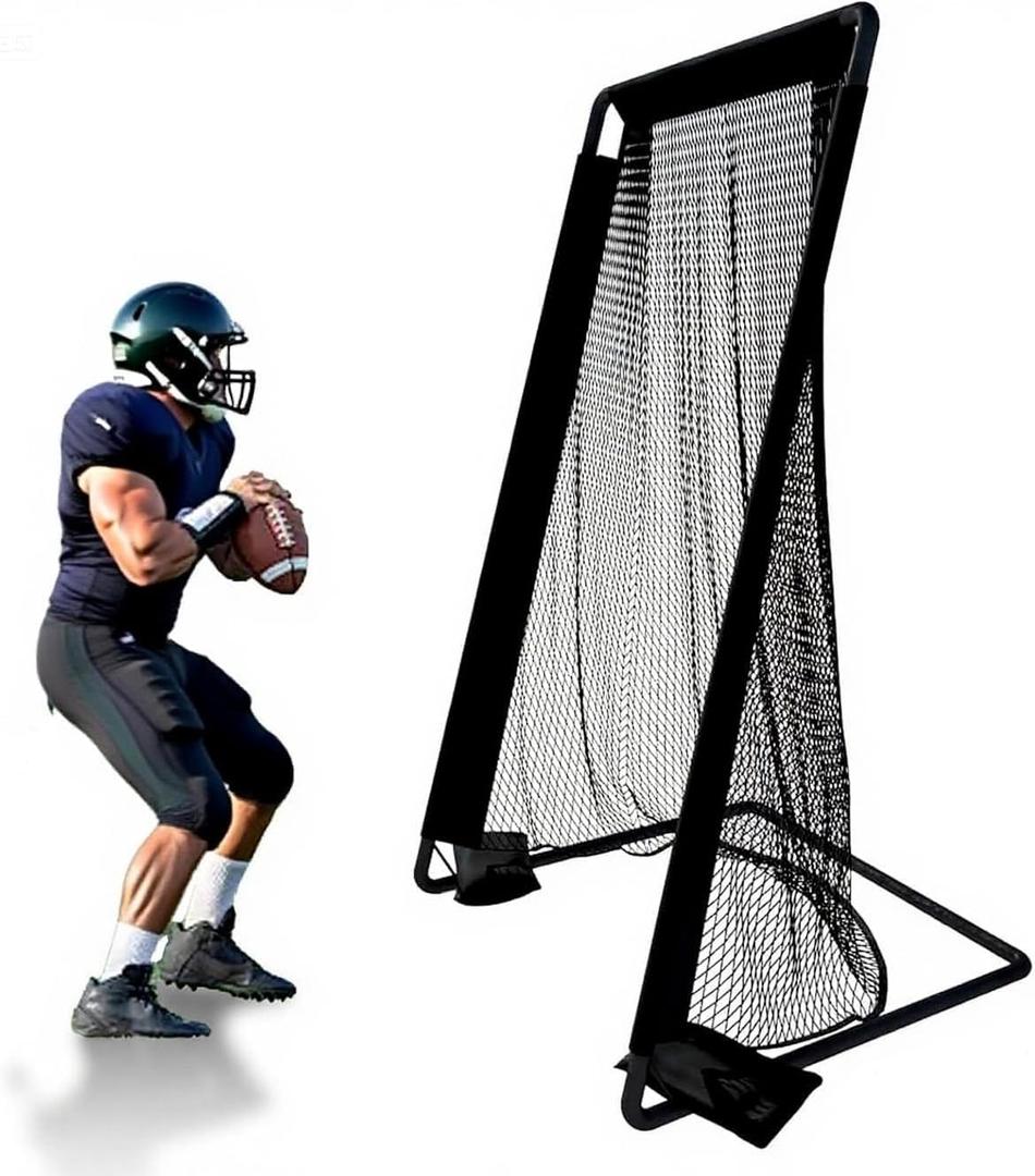 Football Kicking Cage Net - Portable 81x41IN Football Goal Training Aids for Backyard Indoor Outdoor-Youth & Adults